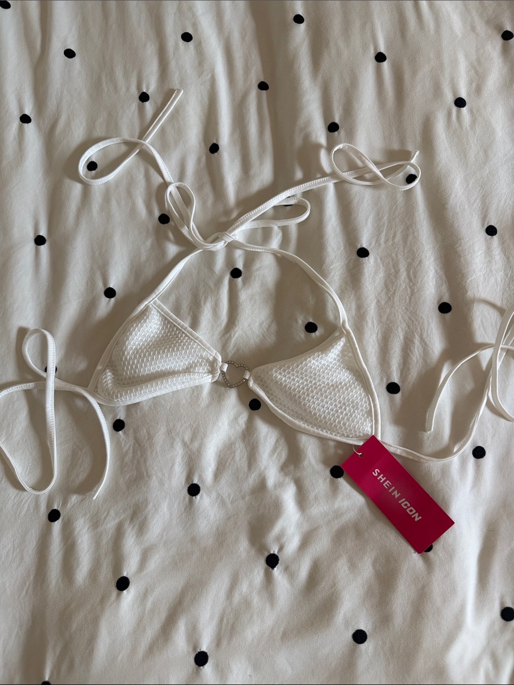 White Triangle Bikini Top
